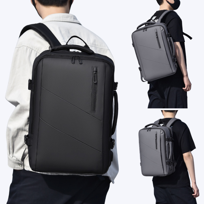 new commuter backpack with large capacity men s high end feel backpack computer bag high end business bag expandable backpack