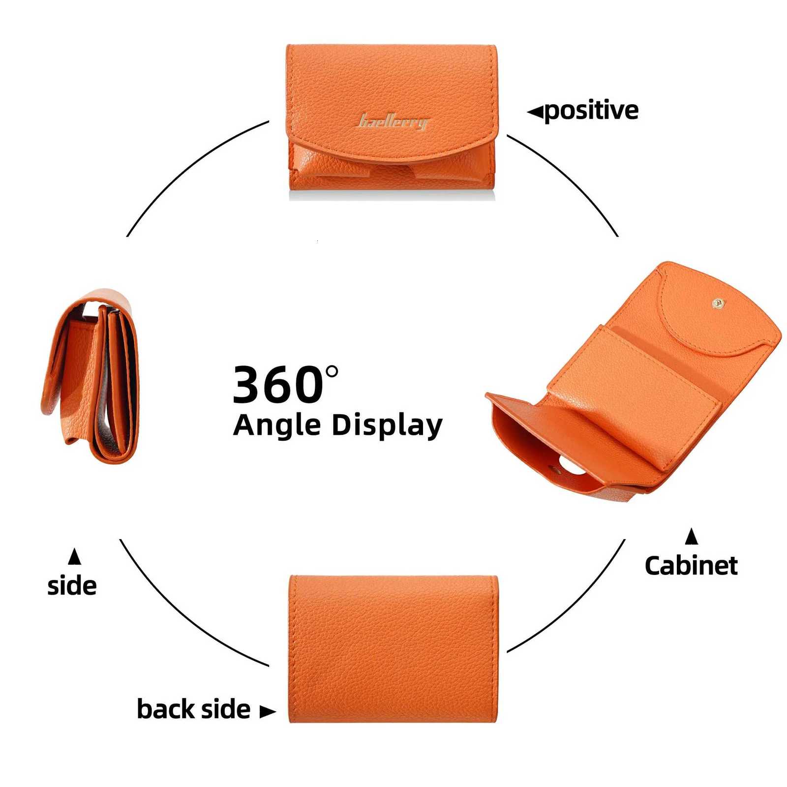 70 Mini 1Pcs-Baellerry off Womens Wallet in Pebbled Pu Leather Minimalist Snap-Fastener Multi-Compartment Small Coin Purse for Women H260707