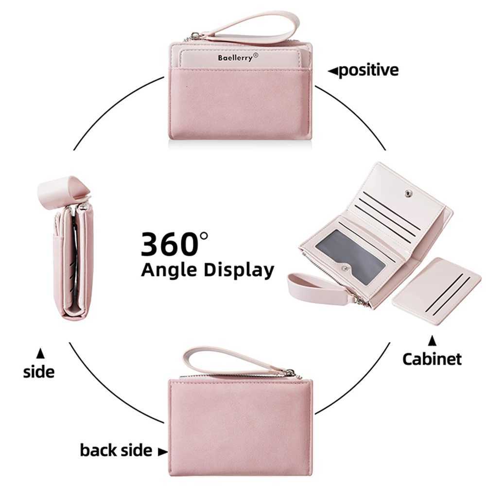 Wallets Capacity Women New Big Short Card Holder Female Purse Zipper Coin Pocket Photo Holder Simple Money Clips for H260707
