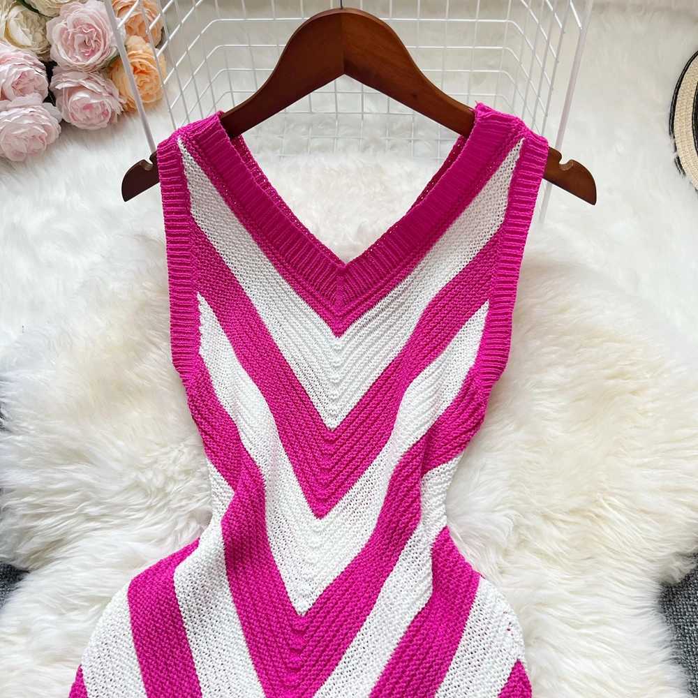 Summer YuooMuoo Woman Dress 2026 New Fashion Sexy Package Hips Sleeveless Irregular Party Dress Lady Tassels Beach Vestidos H260707