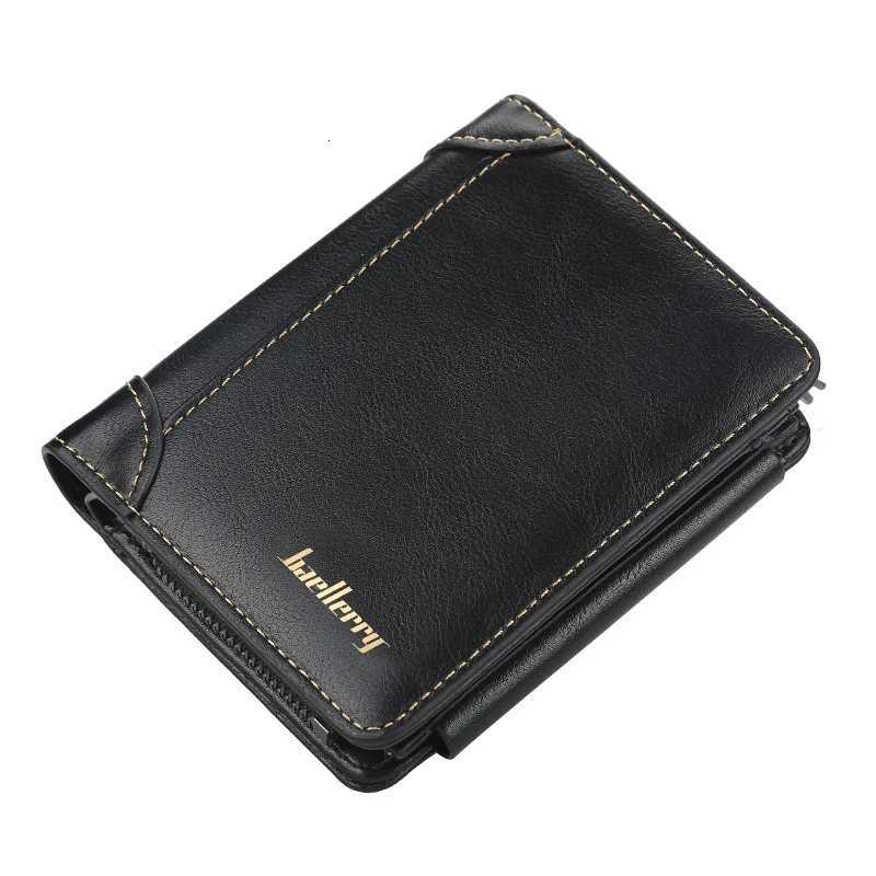 Wallets Baellerry Men PU Leather High Quality Zipper Short Desigh Card Holder Male Purse Vintage Coin Holder Men Wallets H260707