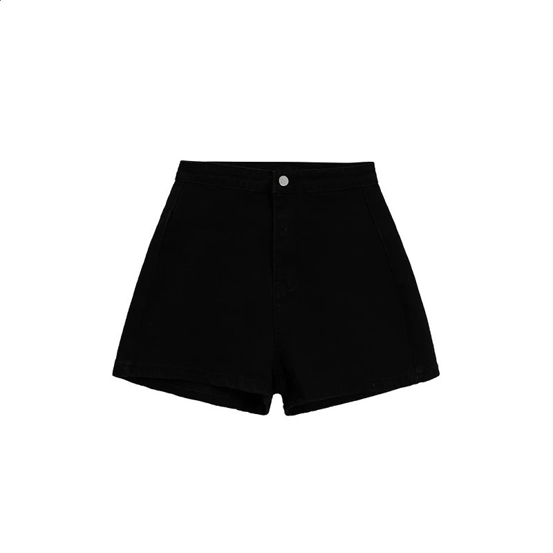 Summer High Waist Black Denim Shorts Super Short Trendy Girls Tight Jeans Cotton Casual Straight Leg Pants 260707