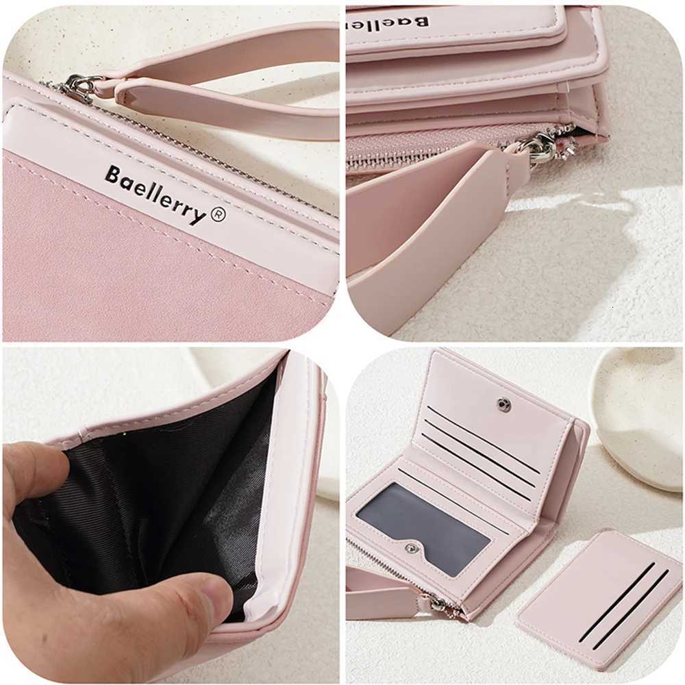 Wallets Capacity Women New Big Short Card Holder Female Purse Zipper Coin Pocket Photo Holder Simple Money Clips for H260707