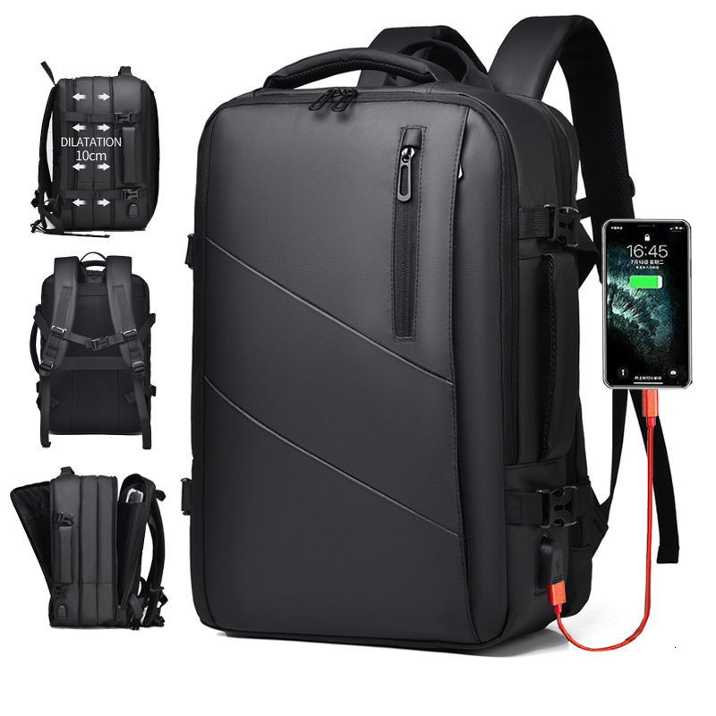 new commuter backpack with large capacity men s high end feel backpack computer bag high end business bag expandable backpack