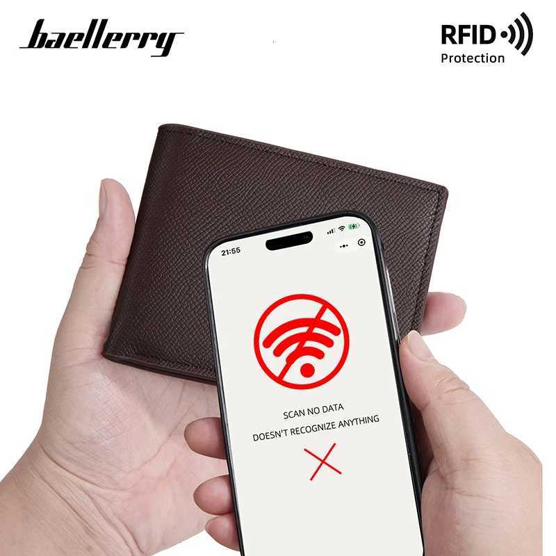 Men RFID Baellerry Wallets New Simple Card Clip Soft Male Wallet Zipper Coin Pocket Short Card Holder Mens Purses H260707