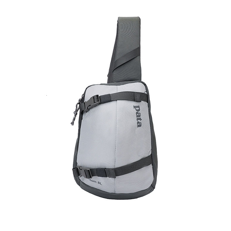 Black Waterproof Single Shoulder Crossbody Travel Bag New 8L Outdoor Nylon Oxford Cloth Lightweight Unisex Fitness Hiking Chest Color-Block Cycling Ba