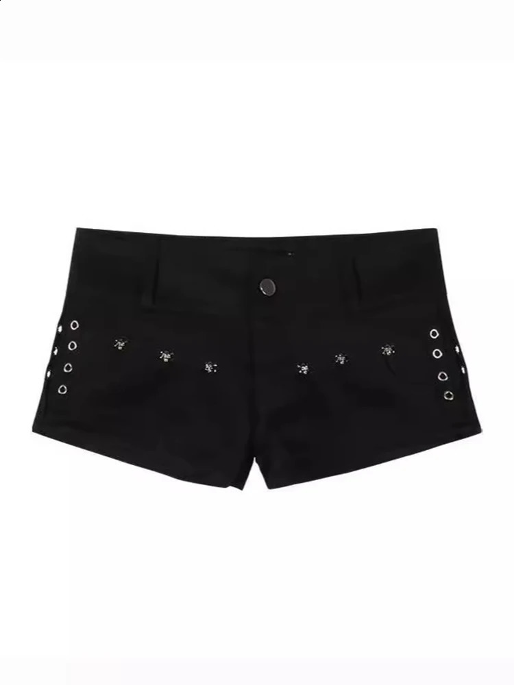 Y2K Denim Short Skinny Streetwear Daily Personality Students Holiday Fashion Sexy Retro Leisure Gothic Rivet Jean 260707