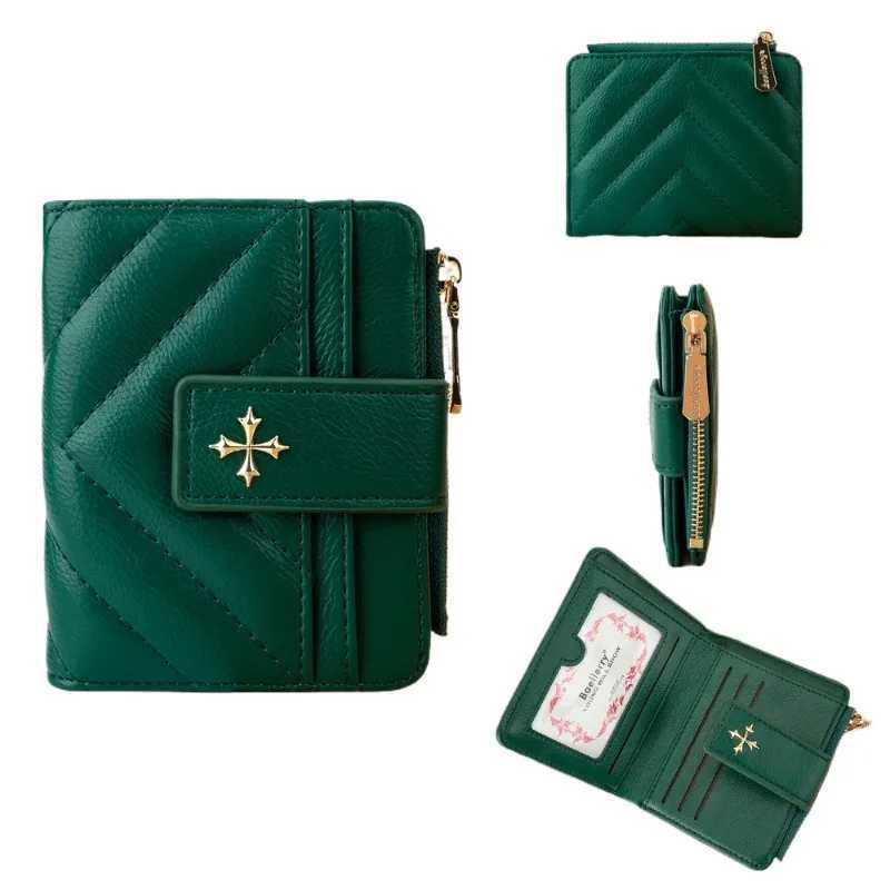 Fashionable Baellerry Womens Wallet New Three-fold Zipper Button Short Wallets Coin Purse Card Holder for Women H260707