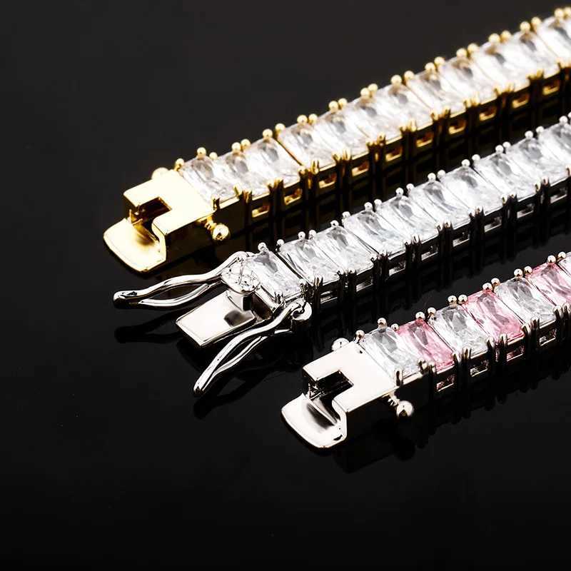 TOPGRILLZ 2020 New Baguette 8mm Tennis Chain Bracelet Out Cubic Zirconia Hip Hop High Quality Fashion Charm Jewelry Gift H260707