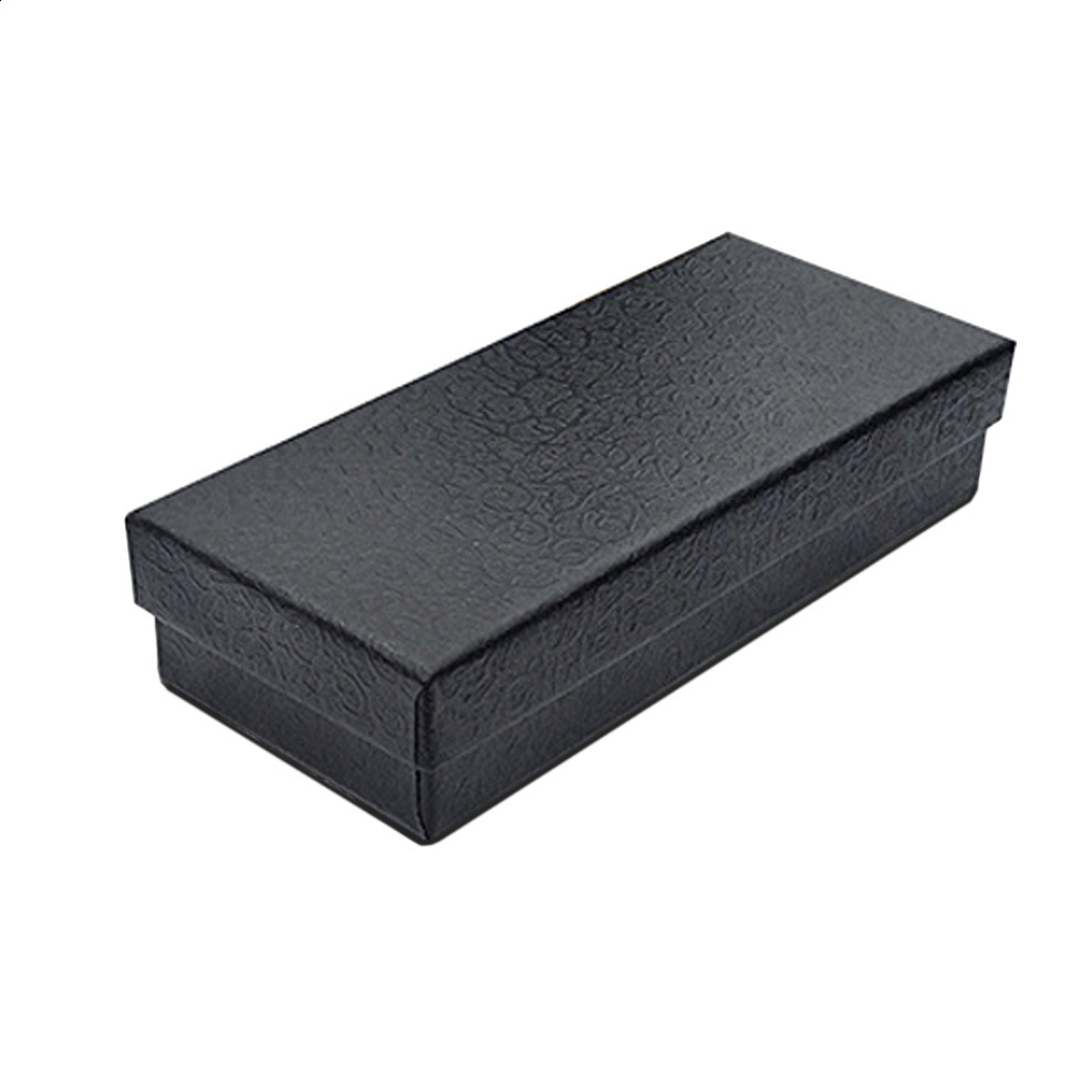 Black matte PU leather square clam shell watch storage box 240812