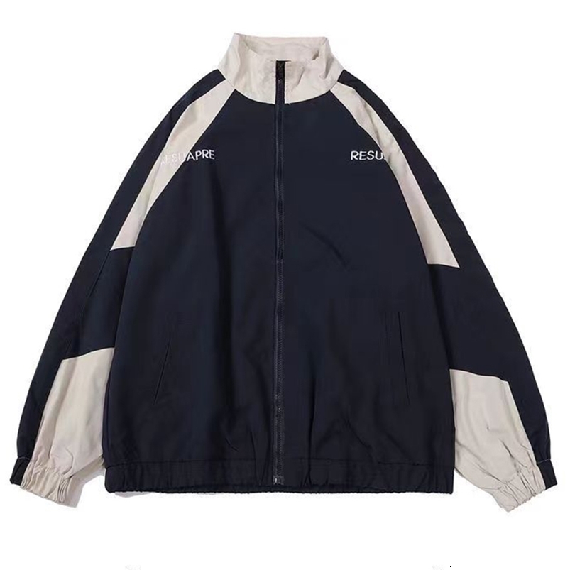 Hip Hop Varsity Jacket Men High Street Patchwork Color Black Windbreaker Coats Women Spring Autumn Thin Fashion College Jackets 260707
