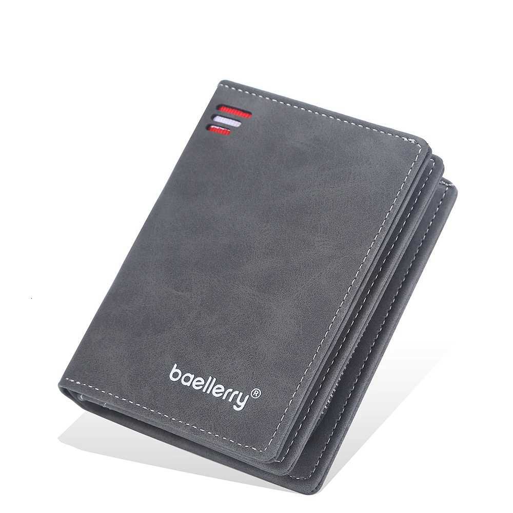 short Men PU Leather Wallet With Zipper Coin Pocket Vintage Big Capacity Male Short Money Purse Card Holder New H260707