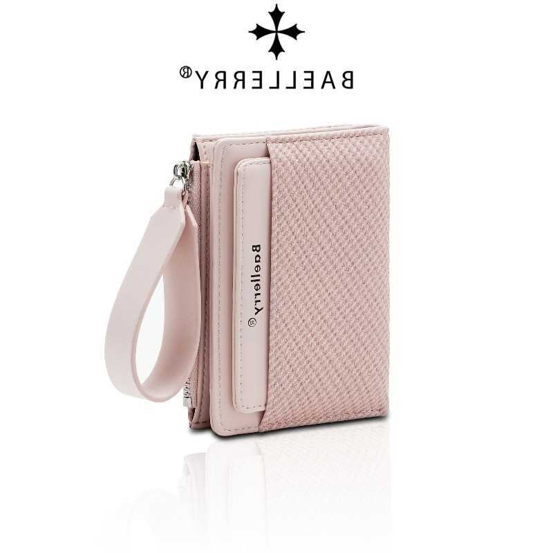 Baellerry Fashion Zipper Wallets Coin Purse Hand Womens Short Wallet Bifold Multi-slot Card Holder H260707