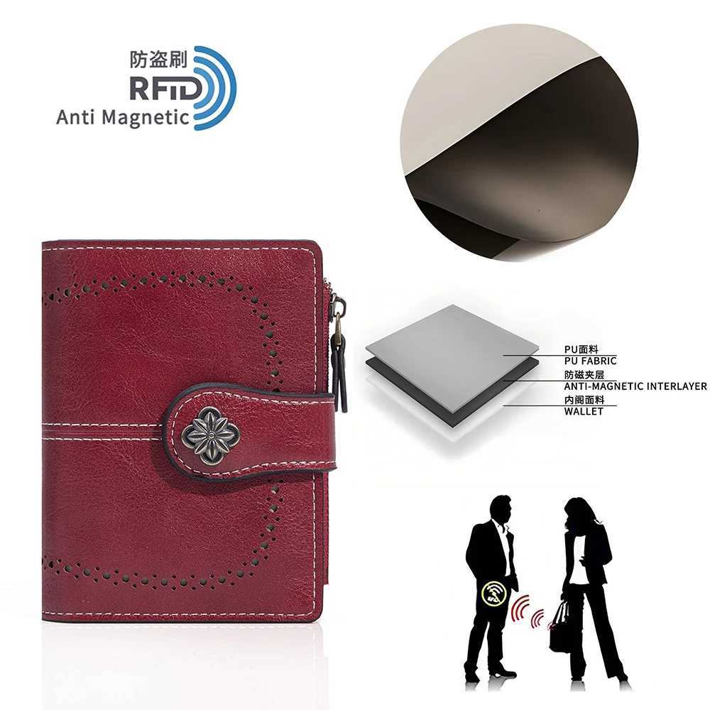 Wallets New RFID Card Women Holder Large Capacity Female Coin Purse Photo Holder Wallet For H260707