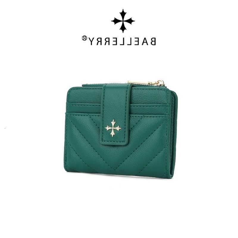 Fashionable Baellerry Womens Wallet New Three-fold Zipper Button Short Wallets Coin Purse Card Holder for Women H260707