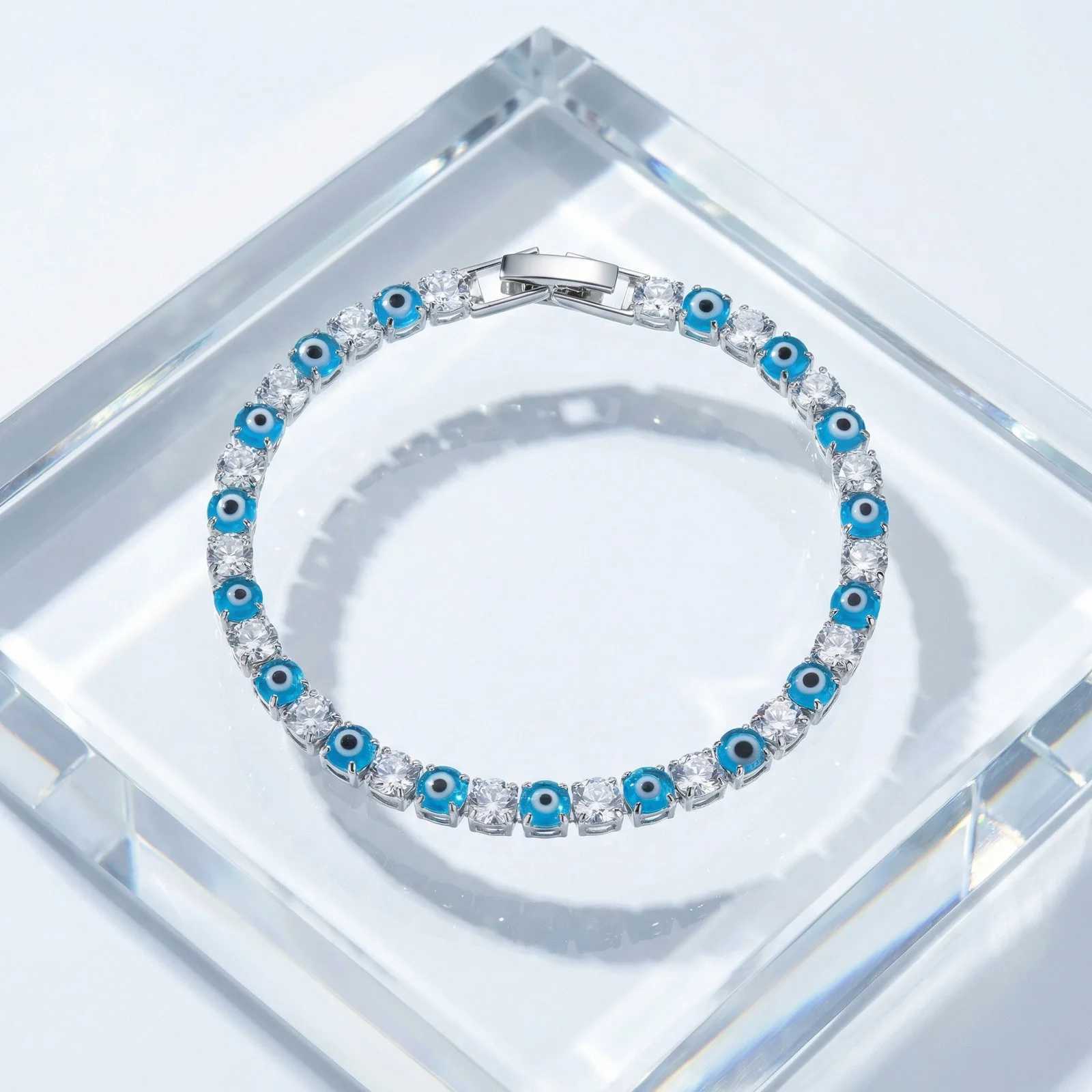 Colorful Crystal Tennis Bracelet For Women Fashion Cubic Zirconia Bracelets Devils Eye Chain Bracelet Luxury Jewelry Gift H260707
