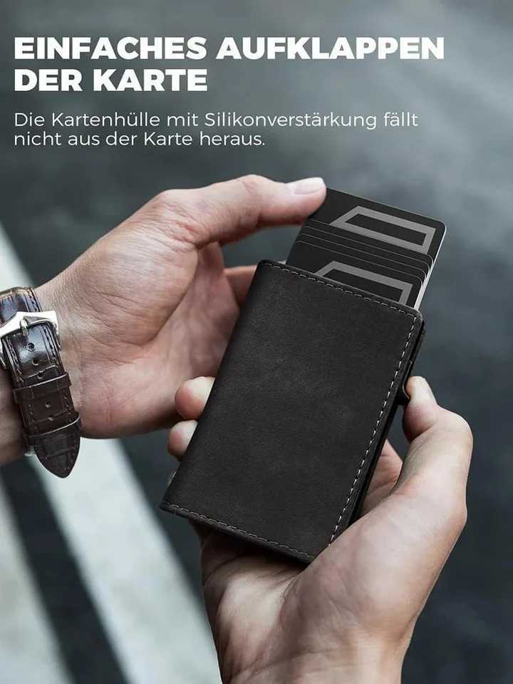 Coin with Slim Slot Wallet Wallet Mens for Magnetic Closure RFID Protection Men Wallet H260707