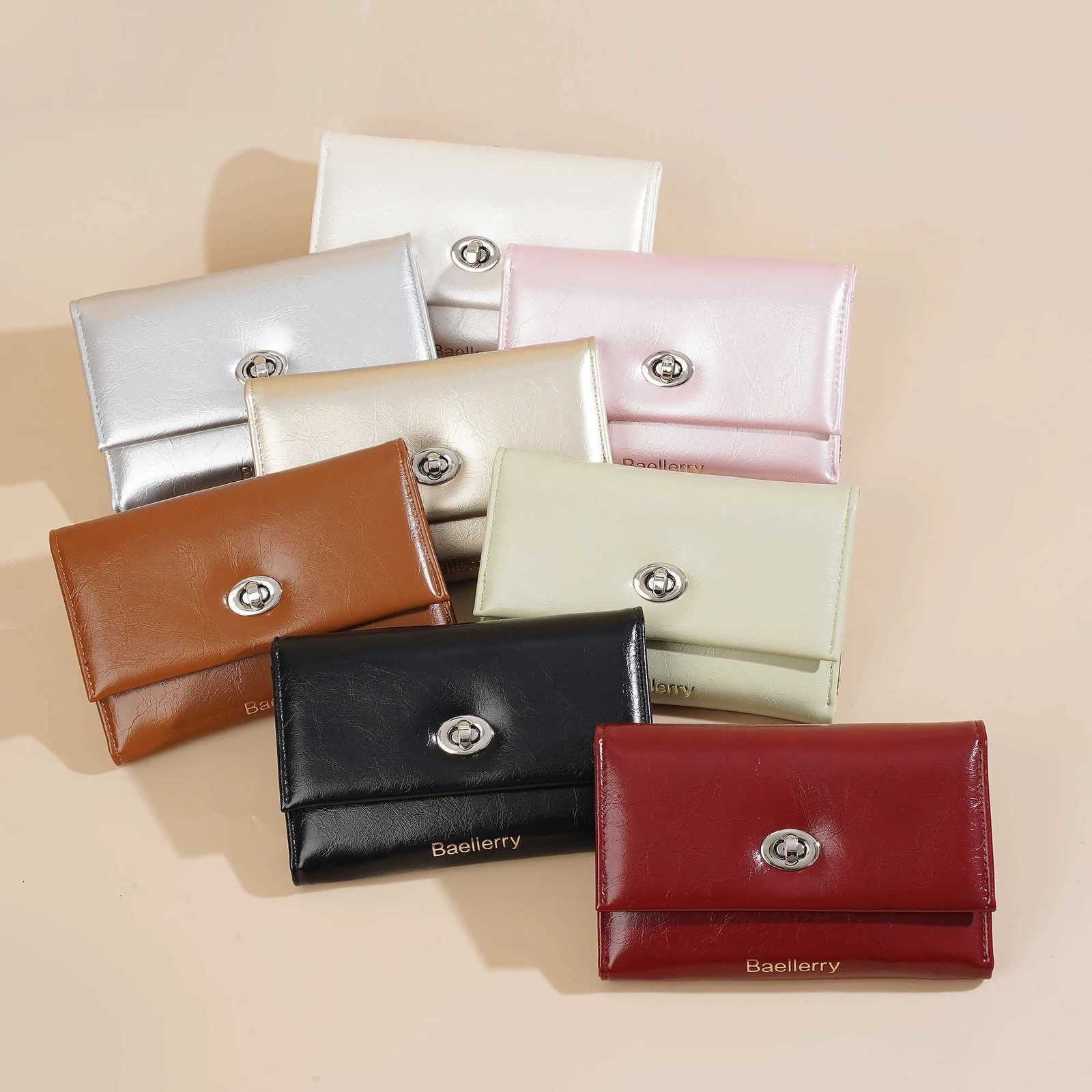 Fashion Womens Wallet 70 1Pcs-Baellerry off Model Pu Leather with Multiple Card Slots Zippered Coin Pocket and Id Window Snap Button Design for Everyd