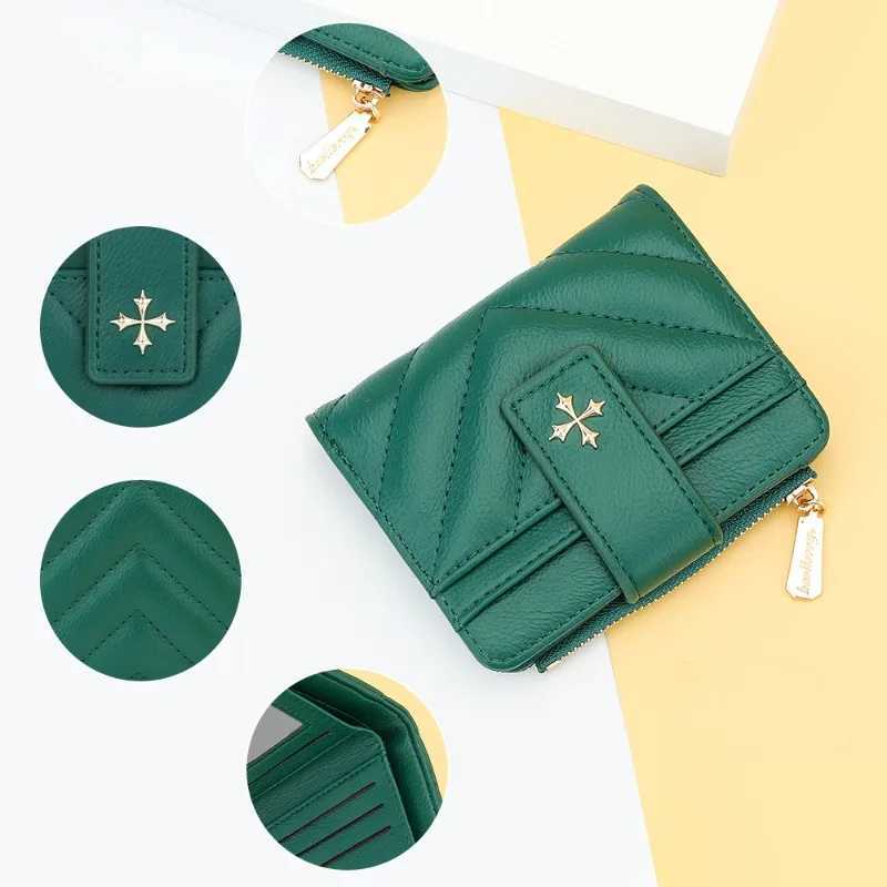 Fashionable Baellerry Womens Wallet New Three-fold Zipper Button Short Wallets Coin Purse Card Holder for Women H260707