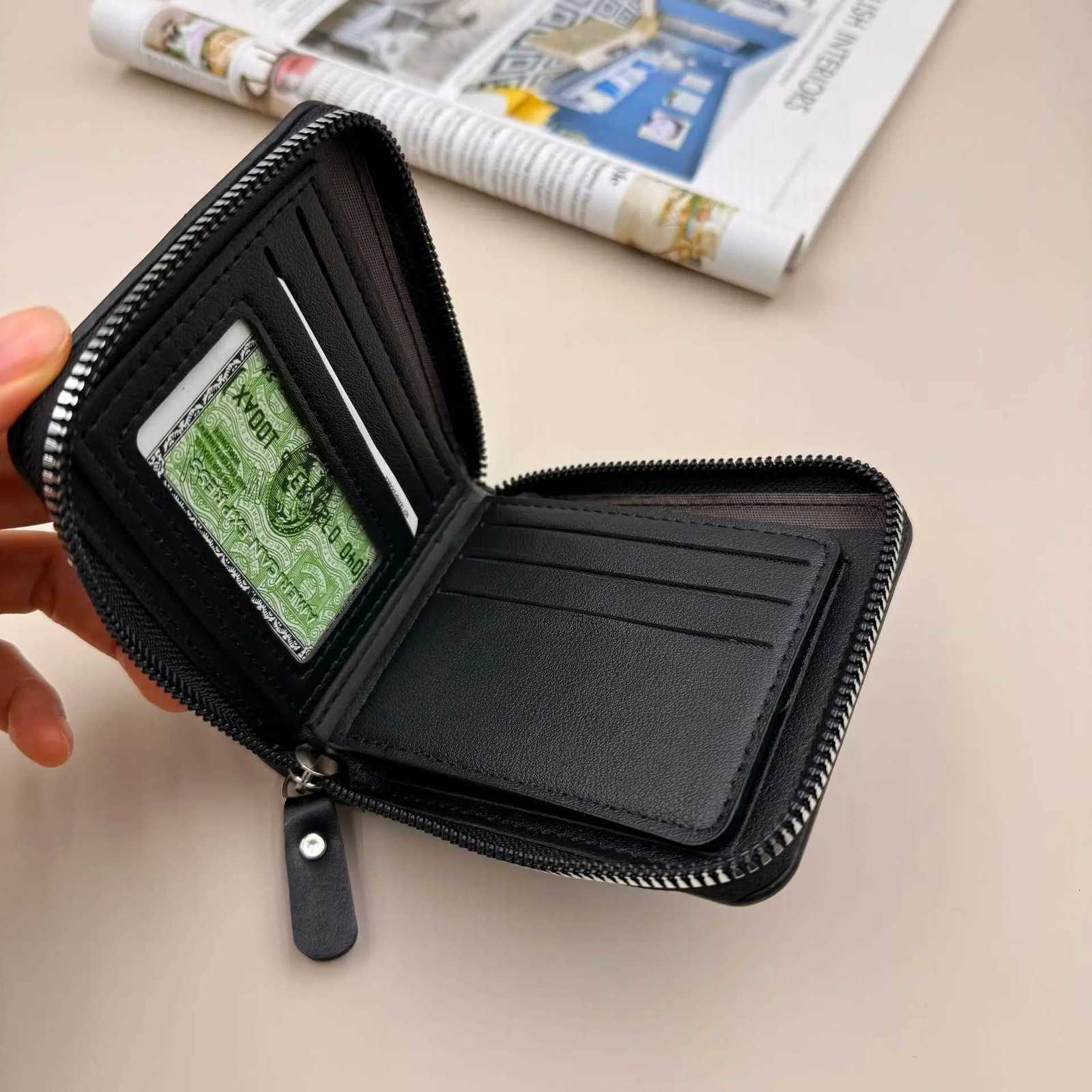 Leather Zipper Wallet Large Mens Capacity Multi-card Holder Wallets Coin Cash Purse with ID Window H260707