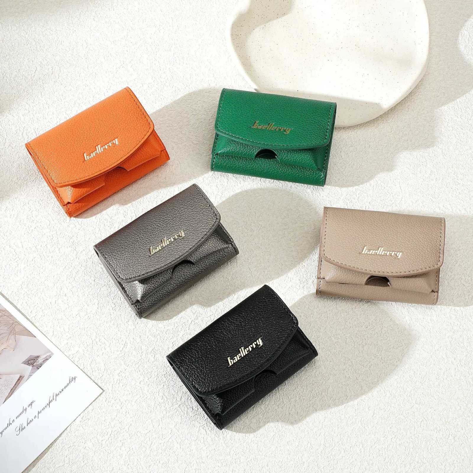70 Mini 1Pcs-Baellerry off Womens Wallet in Pebbled Pu Leather Minimalist Snap-Fastener Multi-Compartment Small Coin Purse for Women H260707
