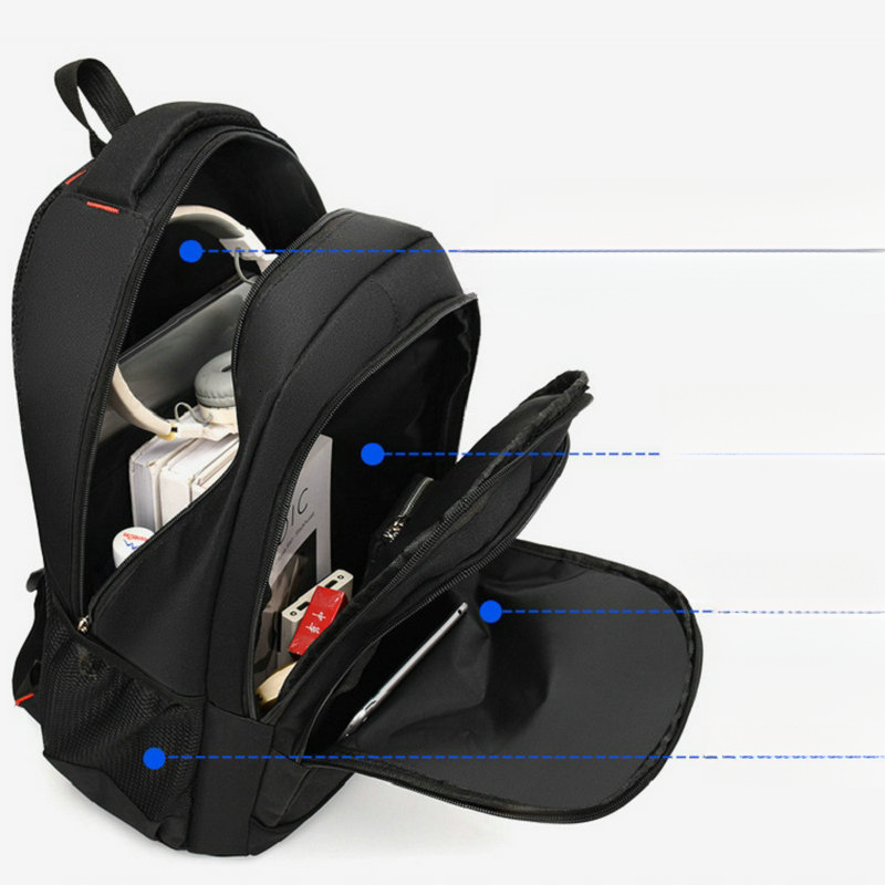 New Men s Backpack Fashion and Leisure Large Capacity Simple Student Backpack Business Elite Computer Bag Commuter Bag Hiking and Mountaineering Bag