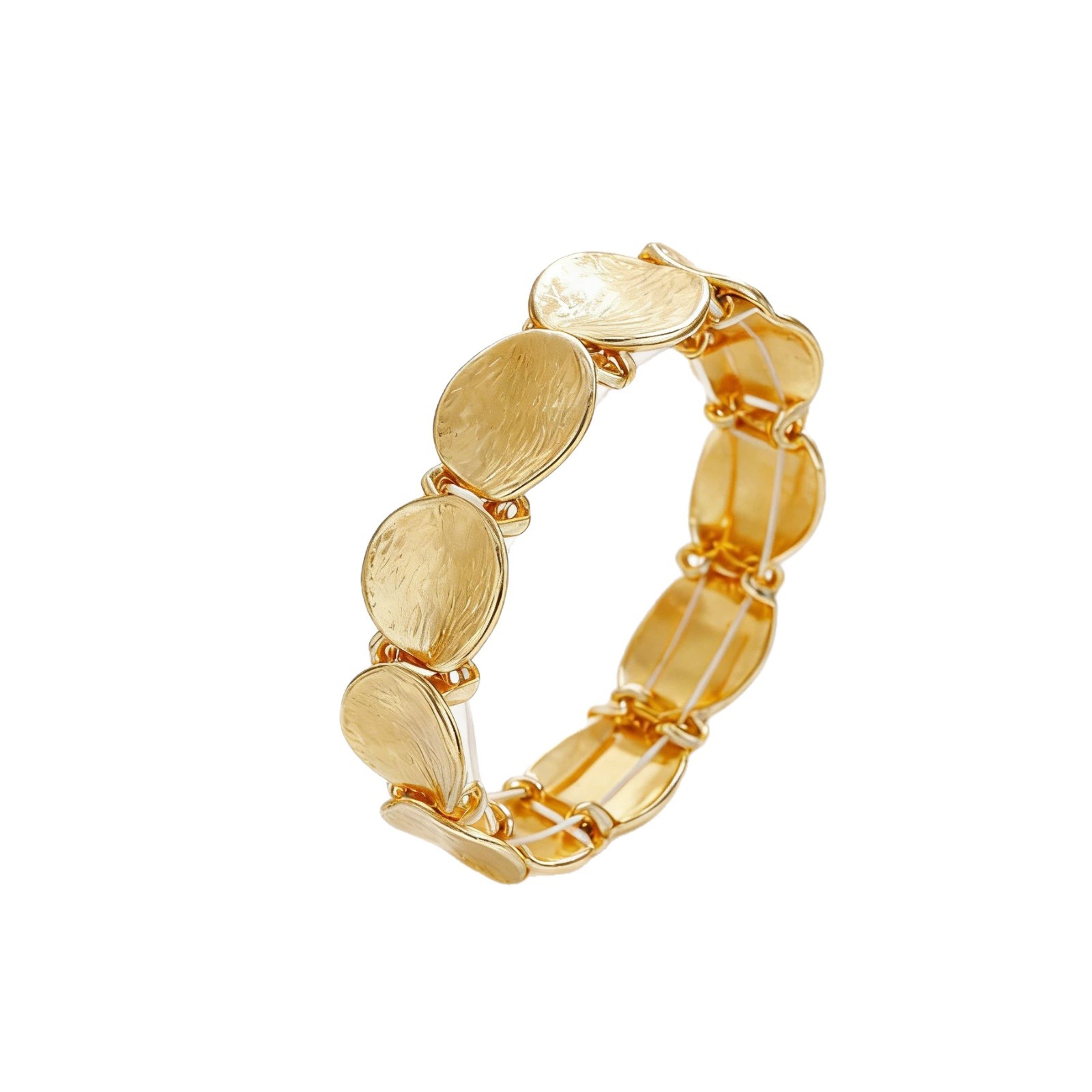 Heavy-Duty Small-Scale Accessory: Personalizable Metallic Geometrical Elastic Wristband