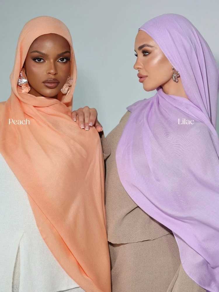 Mini Modal Hijab with Undercap Set Basic Stretchy Pullover Headscarf Thin Breathable Sunscreen Head Wrap Hijabs Scarf 16550cm X260708 - view 5