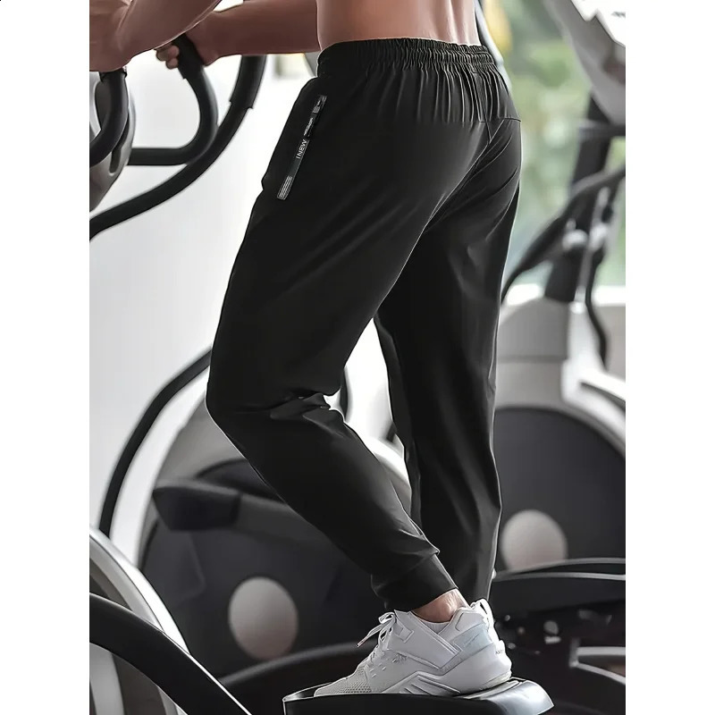 Man Baggy Pants Mens Ice Silk Trousers Running Fitness Football Summer Gift Fishing Jogger Jogging Tracksuit Black Joggers 260707