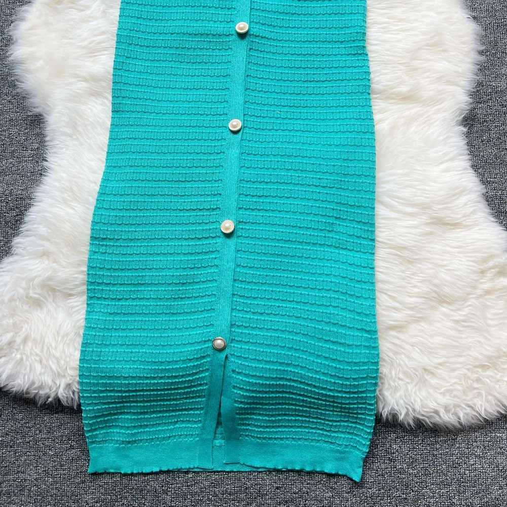 Bow YuooMuoo Chic Fashion V-neck Elegant Wrap Hips Knitted Dress Women Brand Fashion Pearl Buttons Bodycon Office Lady Vestidos H260707