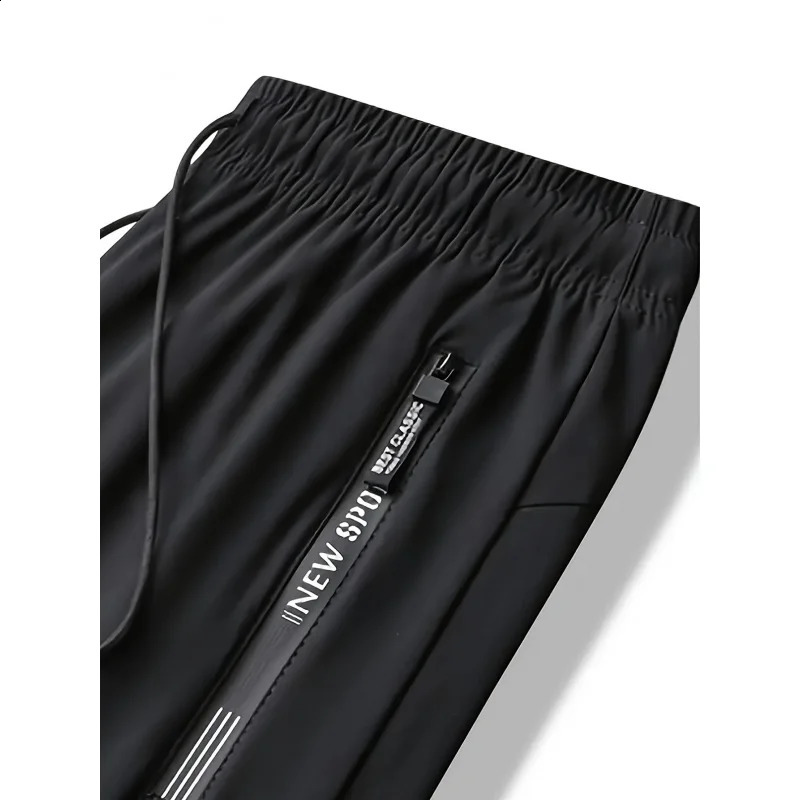 Man Baggy Pants Mens Ice Silk Trousers Running Fitness Football Summer Gift Fishing Jogger Jogging Tracksuit Black Joggers 260707