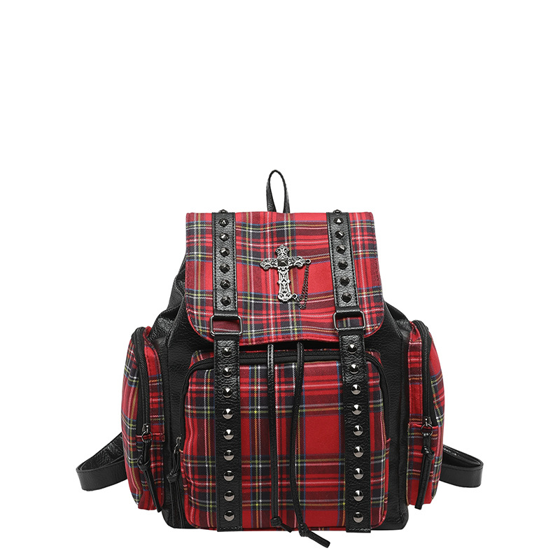 Luxury Designer Light Luxury 2026 Hot Classic Plaid Designer Large Capacity Personality Student Backpack For Women - view 4