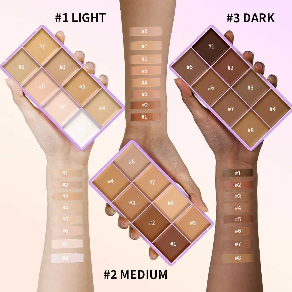 Palette Fade 8 Cover Shade Dark Circles Redness Skin Blemishes Long-wearing Waterproof Sweatproof Soft Matte Texture Concealer C260707 - view 6