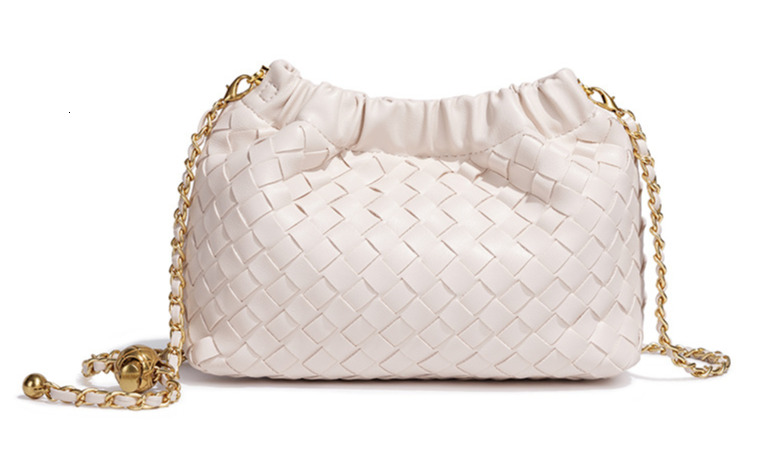 Luxury Brand Designer Bag Exclusive New Metal Chain Cloud Hand-Woven Fashionable Shoulder Simple Crossbody Bag For Women