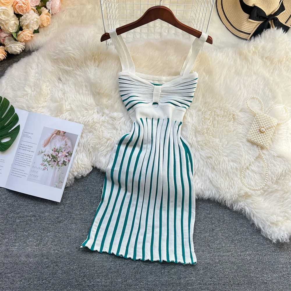 Package YuooMuoo Hips Chic Fashion Sexy Knitted Dress 2025 Summer Slim Elastic Bodycon Mini Dress Streetwear Outfits Vestidos H260707