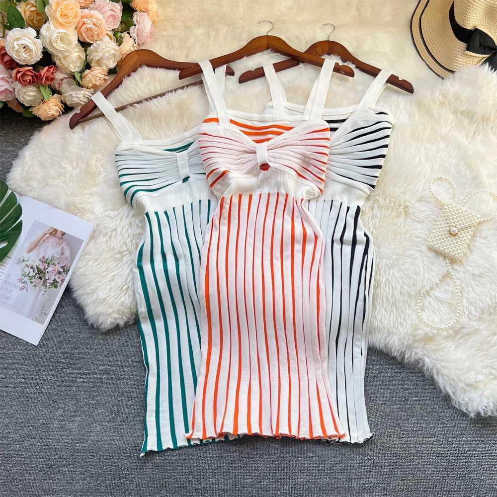 Package YuooMuoo Hips Chic Fashion Sexy Knitted Dress 2025 Summer Slim Elastic Bodycon Mini Dress Streetwear Outfits Vestidos H260707