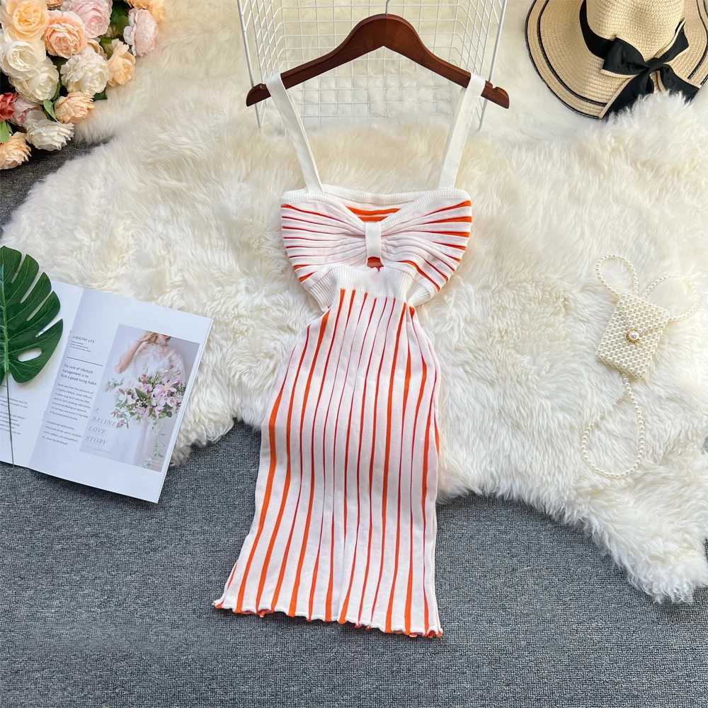 Package YuooMuoo Hips Chic Fashion Sexy Knitted Dress 2025 Summer Slim Elastic Bodycon Mini Dress Streetwear Outfits Vestidos H260707