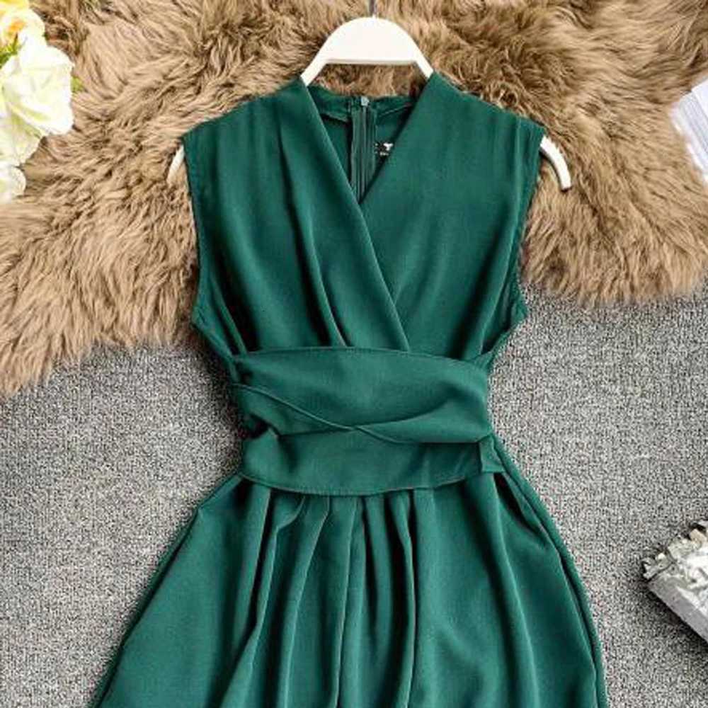 2025 Arrival YuooMuoo New Women Dress Elegant Sleeveless Sash Bandage Long Summer Dress Lady Aesthetic Party Vestidos H260707