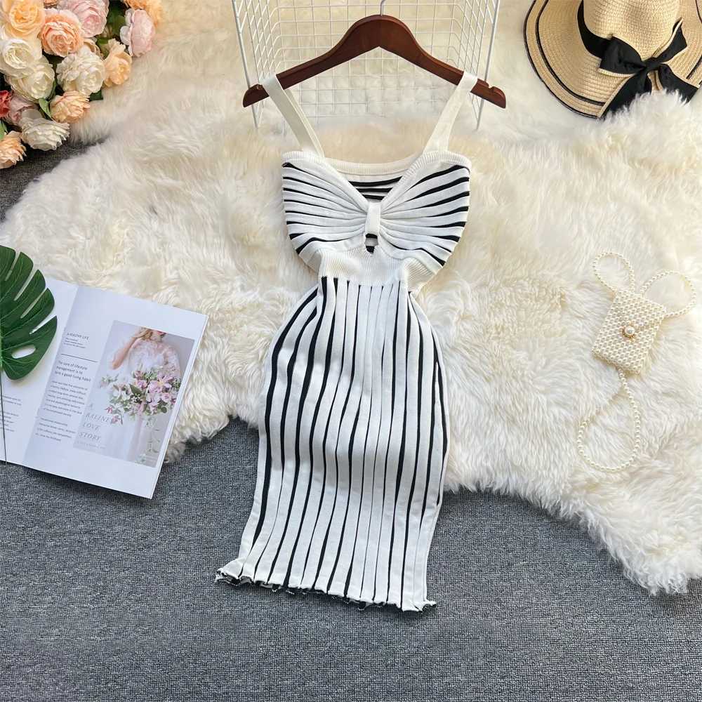 Package YuooMuoo Hips Chic Fashion Sexy Knitted Dress 2025 Summer Slim Elastic Bodycon Mini Dress Streetwear Outfits Vestidos H260707