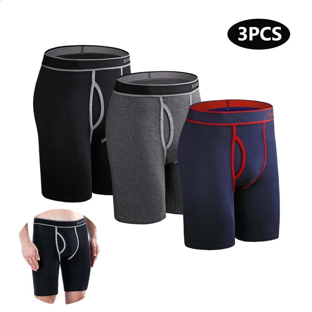 3pcs Front Opening Man Underware Cotton Mens Panties Print Mens Boxers Shorts Family Sexy Male Underpants Sports 260707