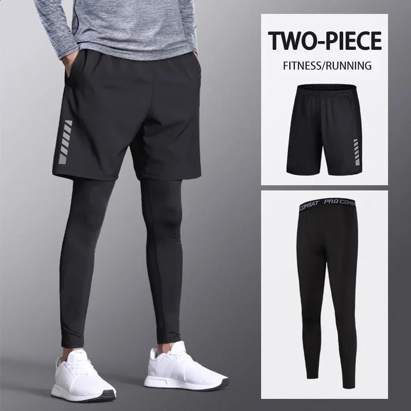 Quickdrying Skinny Pants for Men Summer Ice Silk Sunprotective Base Fitness Shorts Highelasticity Sports Suit Running 260707