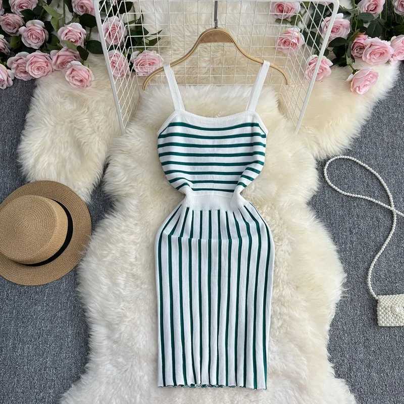 Summer Women Slim Bodycon Knitted YuooMuoo Mini Dress Sexy Package Hips Spaghetti Strap Club Party Dresses Female Beach Vestidos H260707