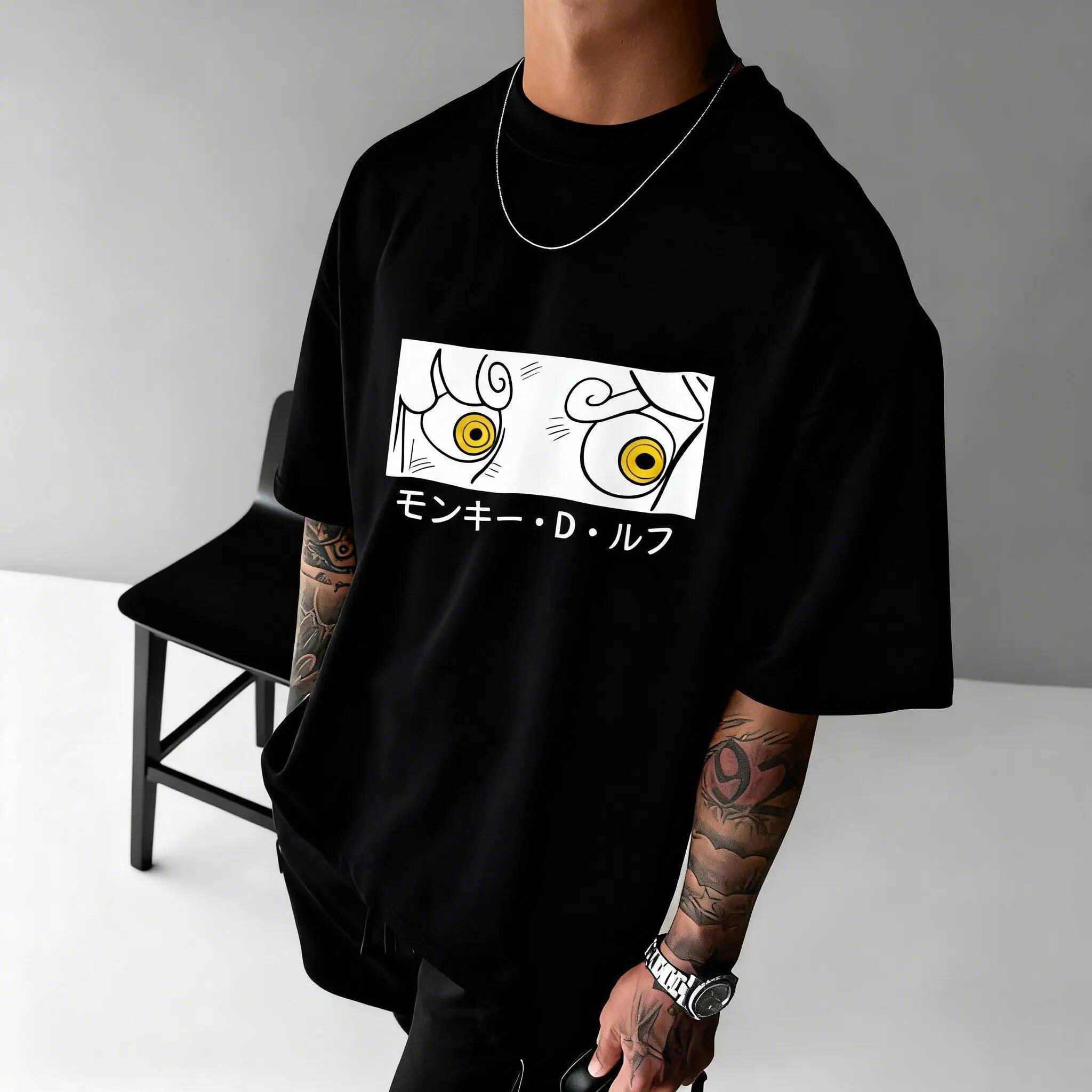 One Piece Anime Luffy T Shirt Men Women Cotton Short Sleeve Summer Tops Graphic Print Casual Streetwear Manga Crewneck Tee Y2k - view 3