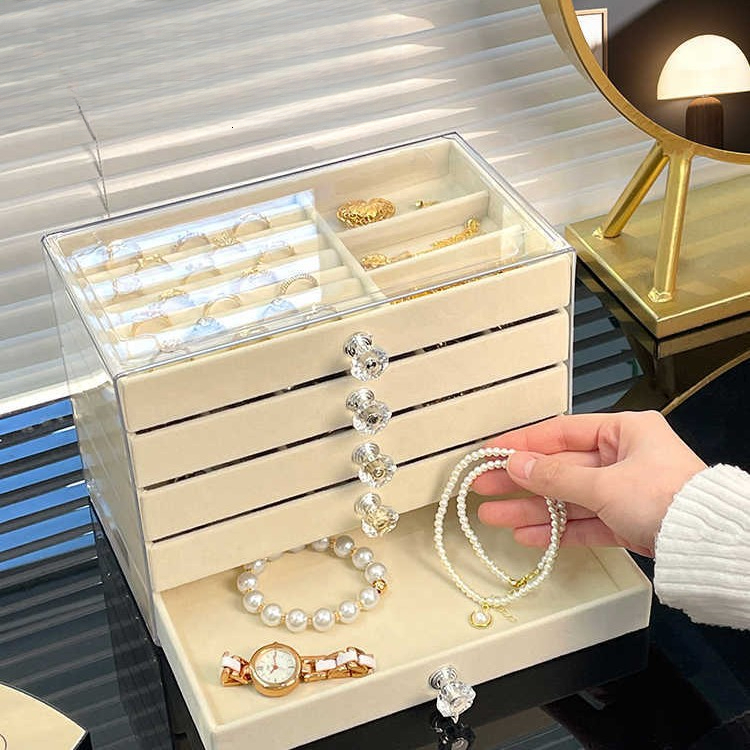 Directly Supplied By Cross-Border Manufacturers For Wholesale, Multi-Layer Drawer-Style Transparent Velvet Anti-Scratch Large-Capacity Compartmentaliz - view 3