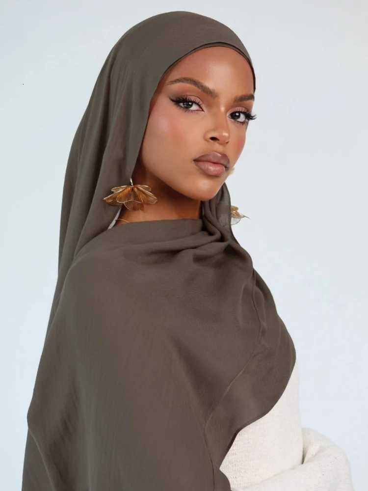 Mini Modal Hijab with Undercap Set Basic Stretchy Pullover Headscarf Thin Breathable Sunscreen Head Wrap Hijabs Scarf 16550cm X260708