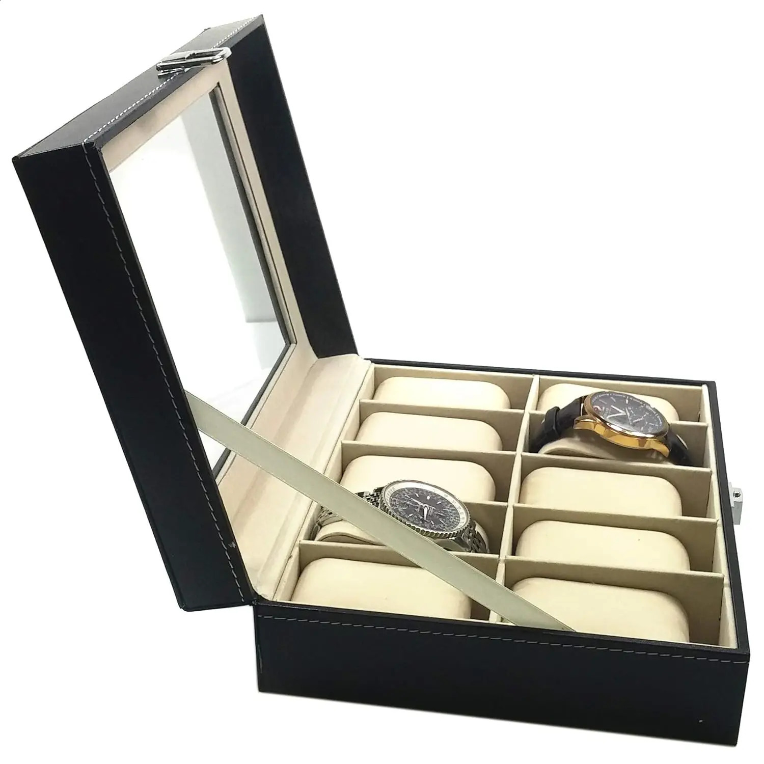 PU Leather Watch Organizer Box Watch Display Case Watch Travel Organizer Tray Watch Collection Storge Holder For Women 260707 - view 7