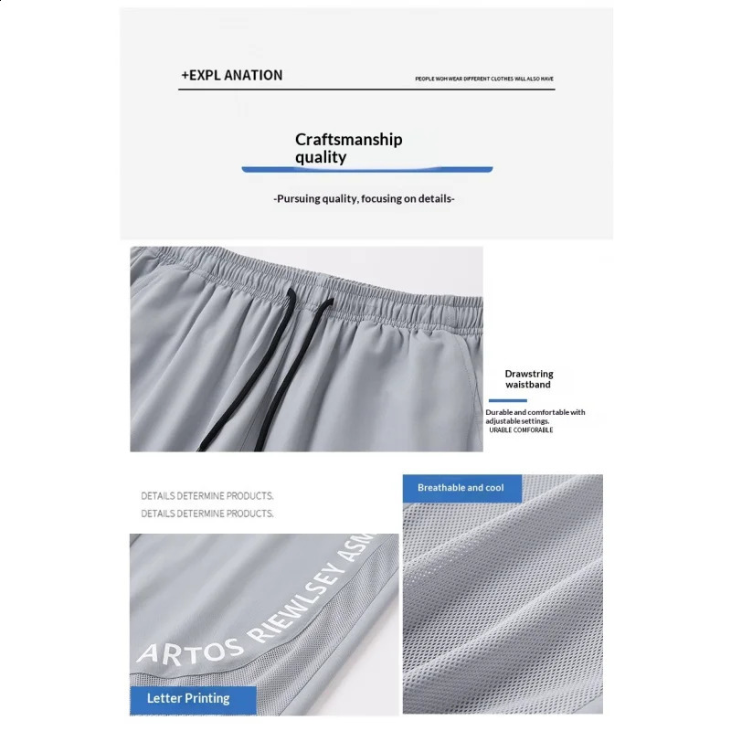 Mens Ice Silk Pants Summer Thin Mesh Breathable Sports Loose Casual Long Cool Touch Mosquito Proof 260707