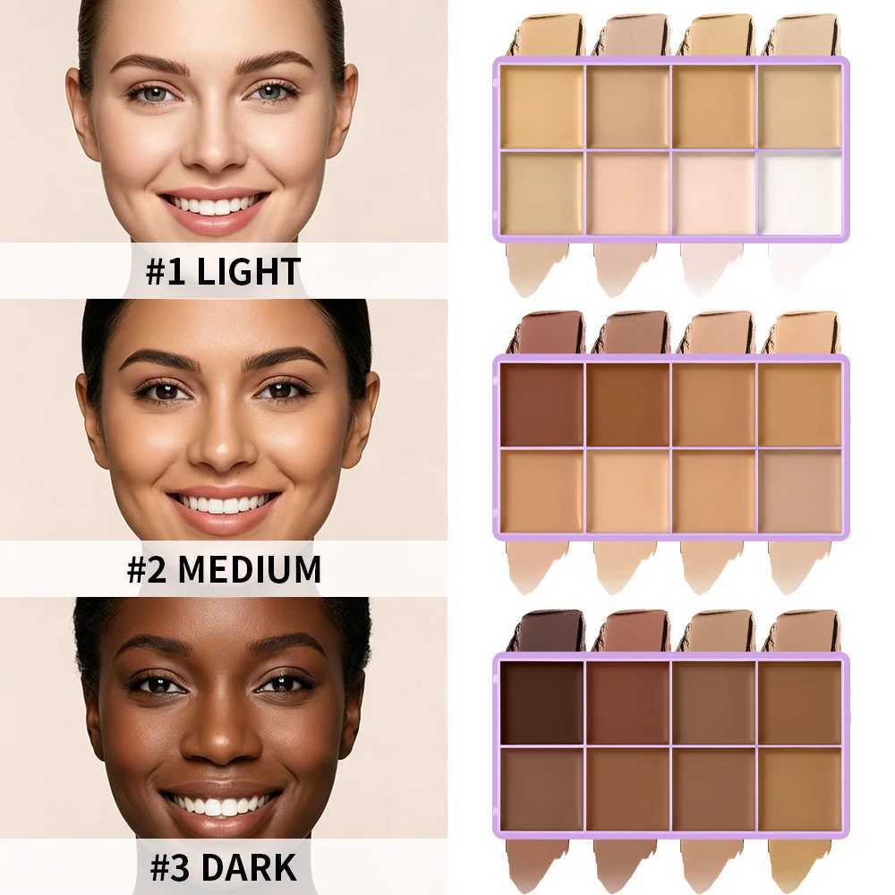 Palette Fade 8 Cover Shade Dark Circles Redness Skin Blemishes Long-wearing Waterproof Sweatproof Soft Matte Texture Concealer C260707