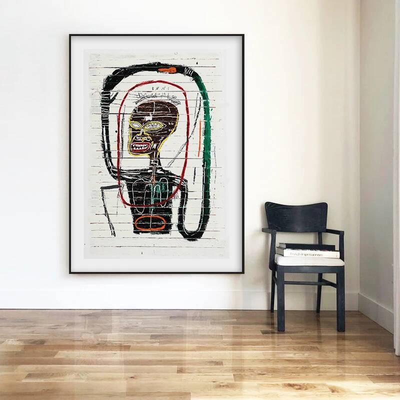 Modern Abstract Artist Jean Michel Street Graffiti Wall Art Canvas Painting Posters Picture For Living Room Home Decor J260708 - view 5