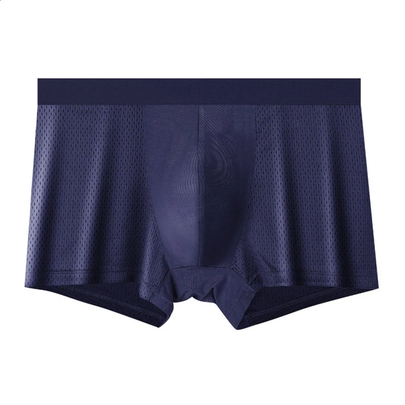 4pcslot Mesh Bamboo Fiber Mens Boxer Panties Summer XXXXL Large Size Shorts Breathable Underwear 5XL 6XL 7XL 8XL Underpanties 260707